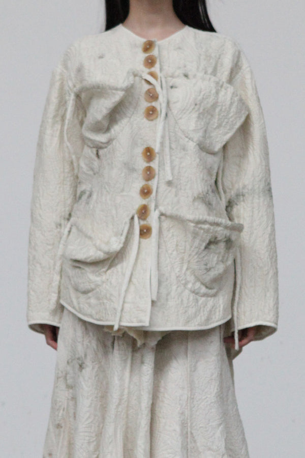 Mutedance Velvet/Silk Hand-Tied Jacket MD-MD23FW56-HUIBAI Silk PM89